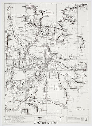 Sydney tramways 1921 [cartographic material] / [Public Transport Commission]