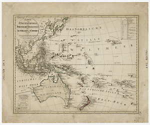Karte von Fünften Erdtheil Polynaesien inselwelt oder ...