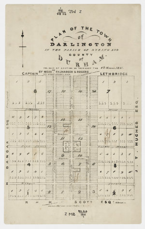 Plan of the town of Darlington [cartographic material] ...
