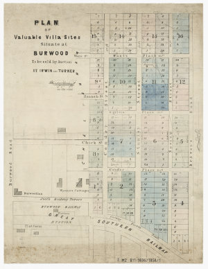 Plan of valuable villa sites situate at Burwood to be s...