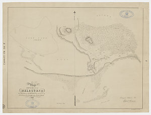 Map shewing the site of Melbourne [cartographic materia...