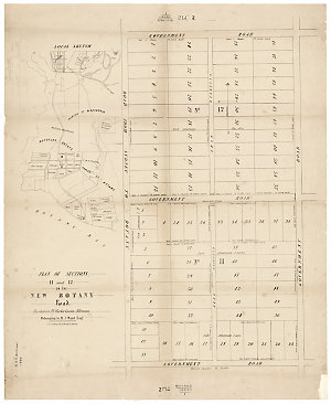 Plan of sections 11 and 12 on the New Botany Road divid...