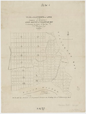 Plan of allotments of land in the Parish of Stocton on ...