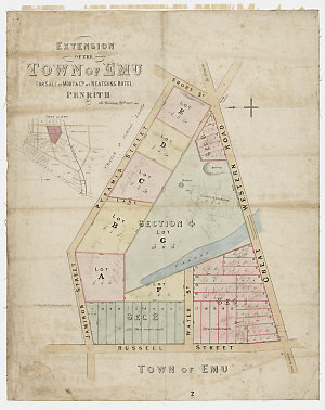 Extension of the Town of Emu [cartographic material] : ...