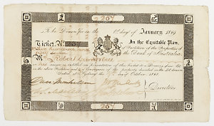 Item 638: Bank of Australia, ticket for partitioning lo...