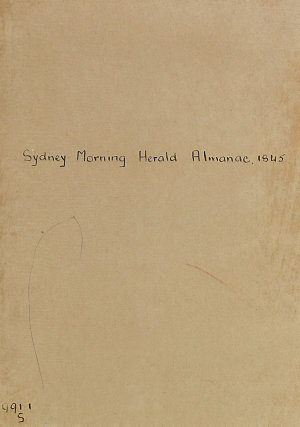 Sydney morning herald almanac : being a supplement to T...