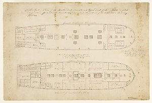 Plans of the Anson as fitted for a female convict ship,...