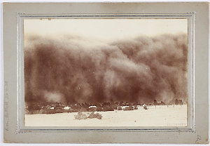 a Narandera (i.e. Narrandera) dust-storm, 1903 / Carl T...