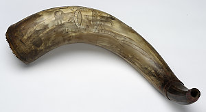 Engraved horn [scrimshaw]