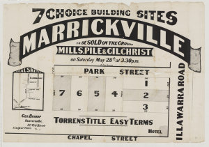 [Marrickville subdivision plans] [cartographic material...