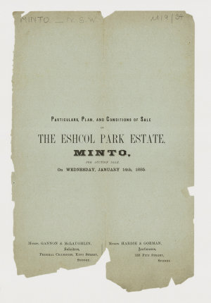 Particulars, plan and conditions of sale or the Eshcol ...