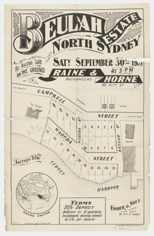 [North Sydney subdivision plans] [cartographic material...