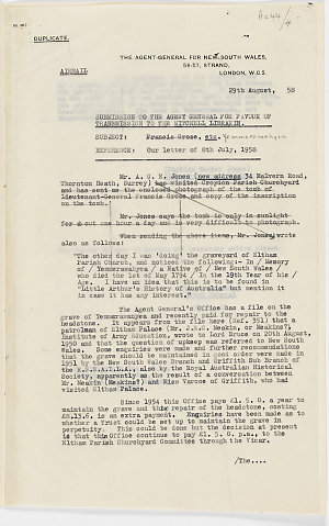 Folder 1/Item 04: Letter from the Mitchell Library Liai...
