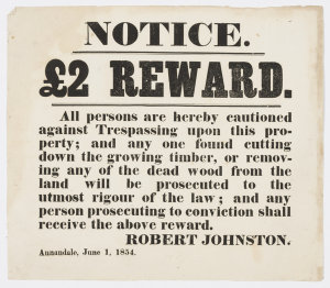 Notice, 2 [pound] reward : all persons are hereby cauti...