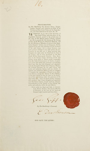 Proclamation ... An Act to provide for the division of ...