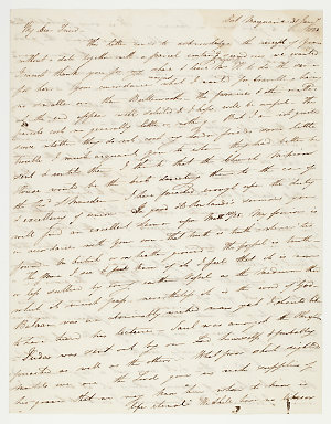 Letter written by Thomas and Anne Hassall to Miss J. (J...