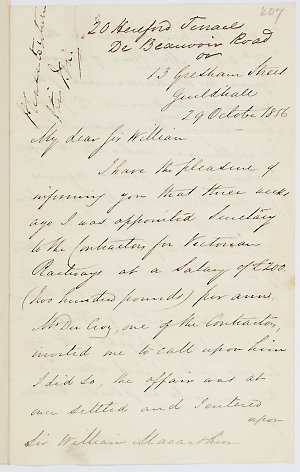 Volume 40: Sir William Macarthur letters received, 1827...