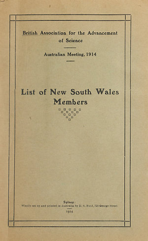 List of New South Wales members / British Association f...