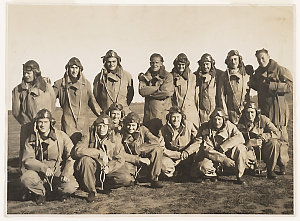 Photograph of Royal Aero Club members, Mascot Aerodrome...