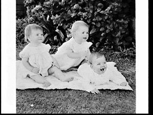 Bob Field's family of three babies, Arncliffe