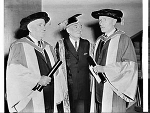 Chancellor Clancy conferring doctorates, University of ...