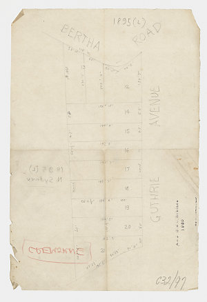 [Cremorne subdivision plans] [cartographic material]