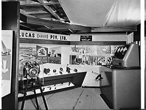 Joseph Lucas (motors) display on the trade ship Centaur...