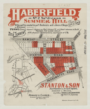 [Dobroyd Point and Haberfield subdivision plans] [carto...
