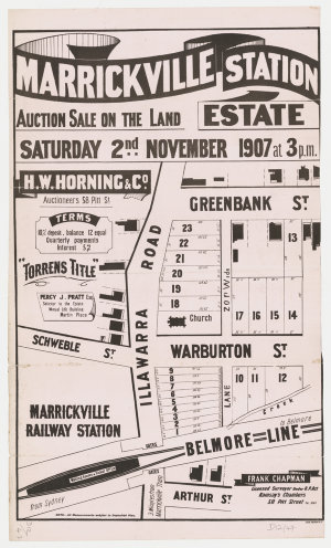 [Dulwich Hill subdivision plans] [cartographic material...