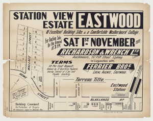 [Eastwood subdivision plans] [cartographic material]