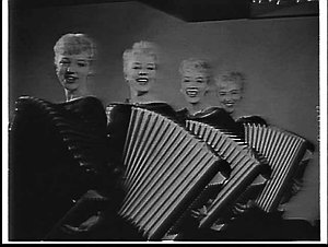 Gibson Girls Quartet, piano accordionists, Tivoli Theat...