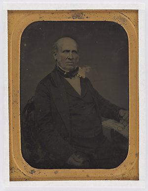 Studio photograph of a man, after 1852
