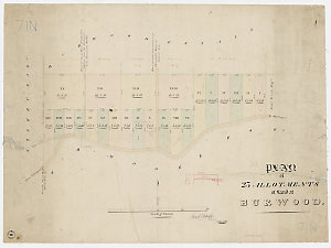 Plan of 23 allotments of land at Burwood [cartographic ...
