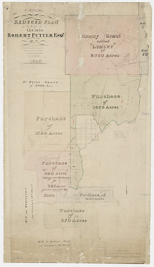 Reduced plan of the estate of the late Robert Futter Es...