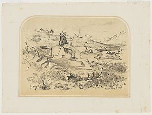 Mustering Cattle [a view], 1850? / E. C. May after S. T...