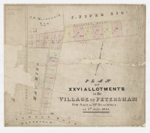 Plan of XXVI allotments in the village of Petersham, fo...