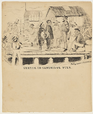 Sketch on Sandridge Pier, 1854-1862 / after George Thom...