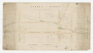 [Manuscript map of allotments on Forbes, Burrahpore and...