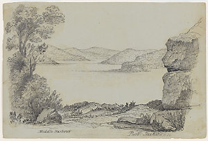 Middle Harbour View of North Harbour, from Middle Head Port Jackson / John Frederick Mann