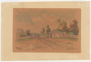 "Toll Bar", St. Kilda Road, Melbourne, [a view], 188-?