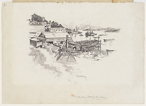 Boatbuilders, Berry's Bay, Sydney [a view], 19-- / Sydn...