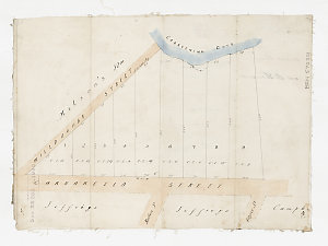 [Manuscript cadastral map of Kirribilli, Sydney, showin...