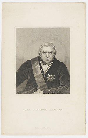 Portrait of Sir Joseph Banks, 1846 / engraved by J Brow...