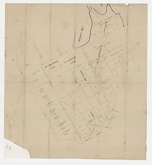[Manuscript cadastral map of the area near the Macdonal...