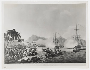 The death of Captain Cook / [photograph of a painting b...
