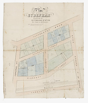 Plan of part of Sydenham adjoining the Petersham statio...