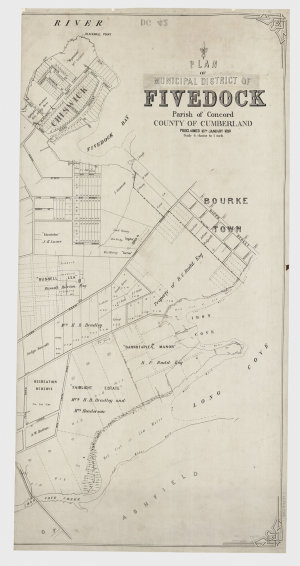 Plan of municipal district of Fivedock, Parish of Conco...