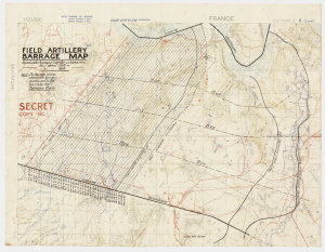 Field artillery barrage map [cartographic material] / Corps Topo. Section.