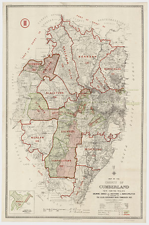 Map of the County of Cumberland, New South Wales, shewi...