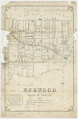 Burwood [cartographic material]. : Parish of Concord / ...